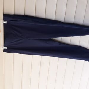 Athleta endless high rise pant for travel hiking navy blue